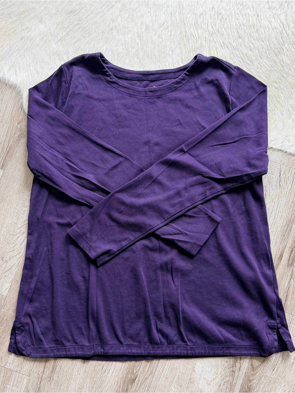J. Jill Women's Long-Sleeve Crewneck Top - Purple